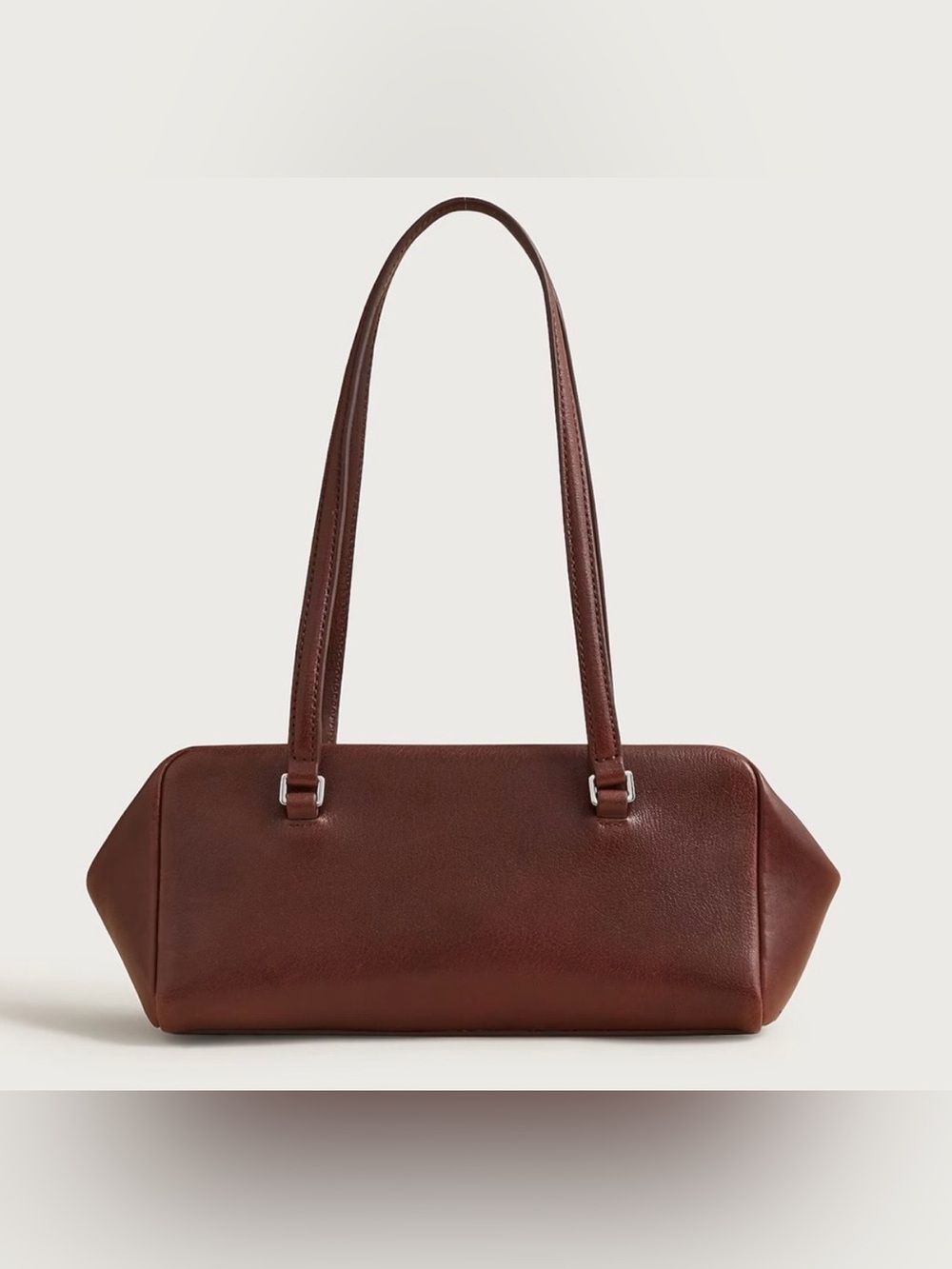 NEW J. Crew Delphine shoulder bag in roasted chestnut leather CR893 $208